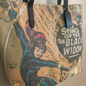 Coach Black Widow Canvas Tote